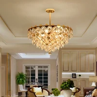 crystal lamp living room lamp bedroom chandelier simple modern atmosphere family led restaurant light room light