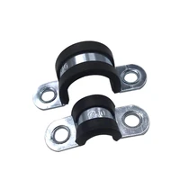 carbon steel 6mm 60mm saddle clamp cable fixing clip c type rubber clamps c003