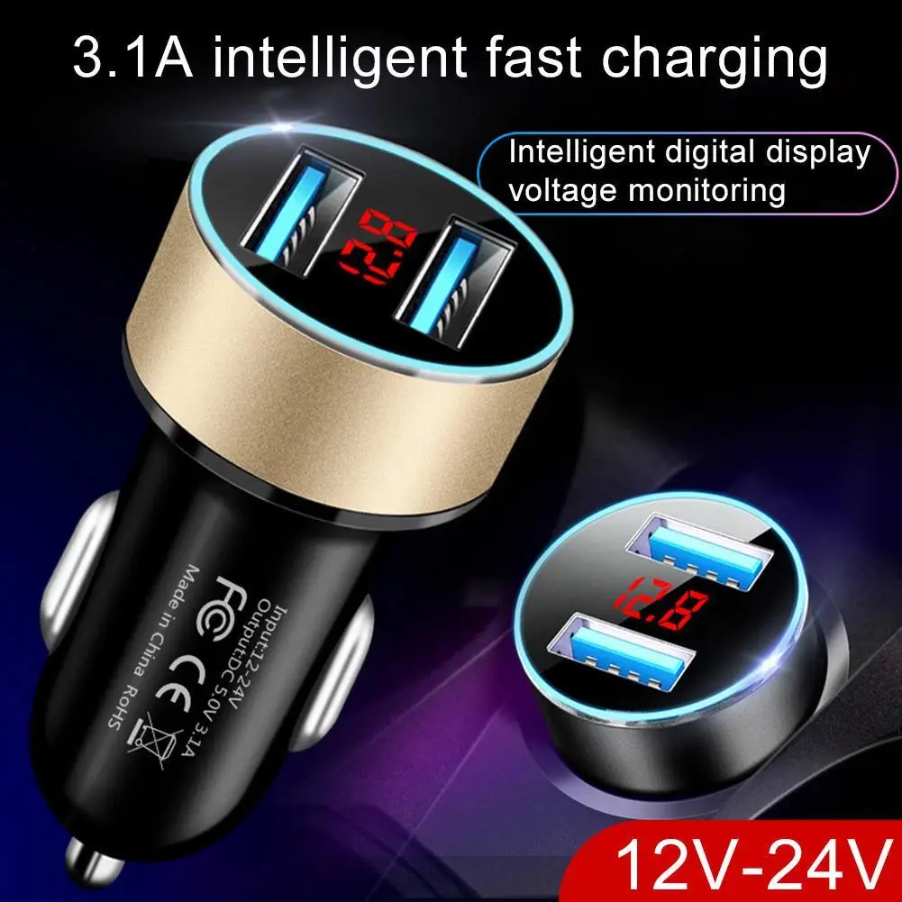 Автомобильное зарядное устройство Quick Charge 3 0 с 2 USB портами и поддержкой быстрой