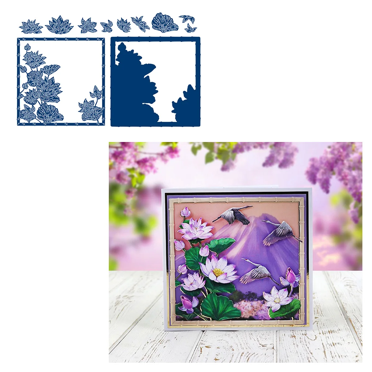 Новинка 2021 рамка в виде водной лилии металлические режущие штампы лотоса