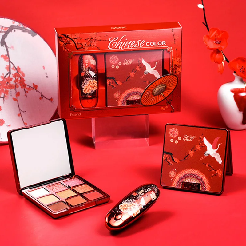 Китайский традиционный набор для макияжа шикарная династия красная помада