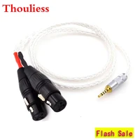 thouliess hifi 4 43 52 5mm trrs balanced male to 2x 3pin xlr female cable 14 6 35 to xlr balanced silver plated adapter cable