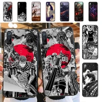 yndfcnb berserk guts anime phone case for xiaomi mi 5 6 8 9 10 lite pro se mix 2s 3 f1 max2 3
