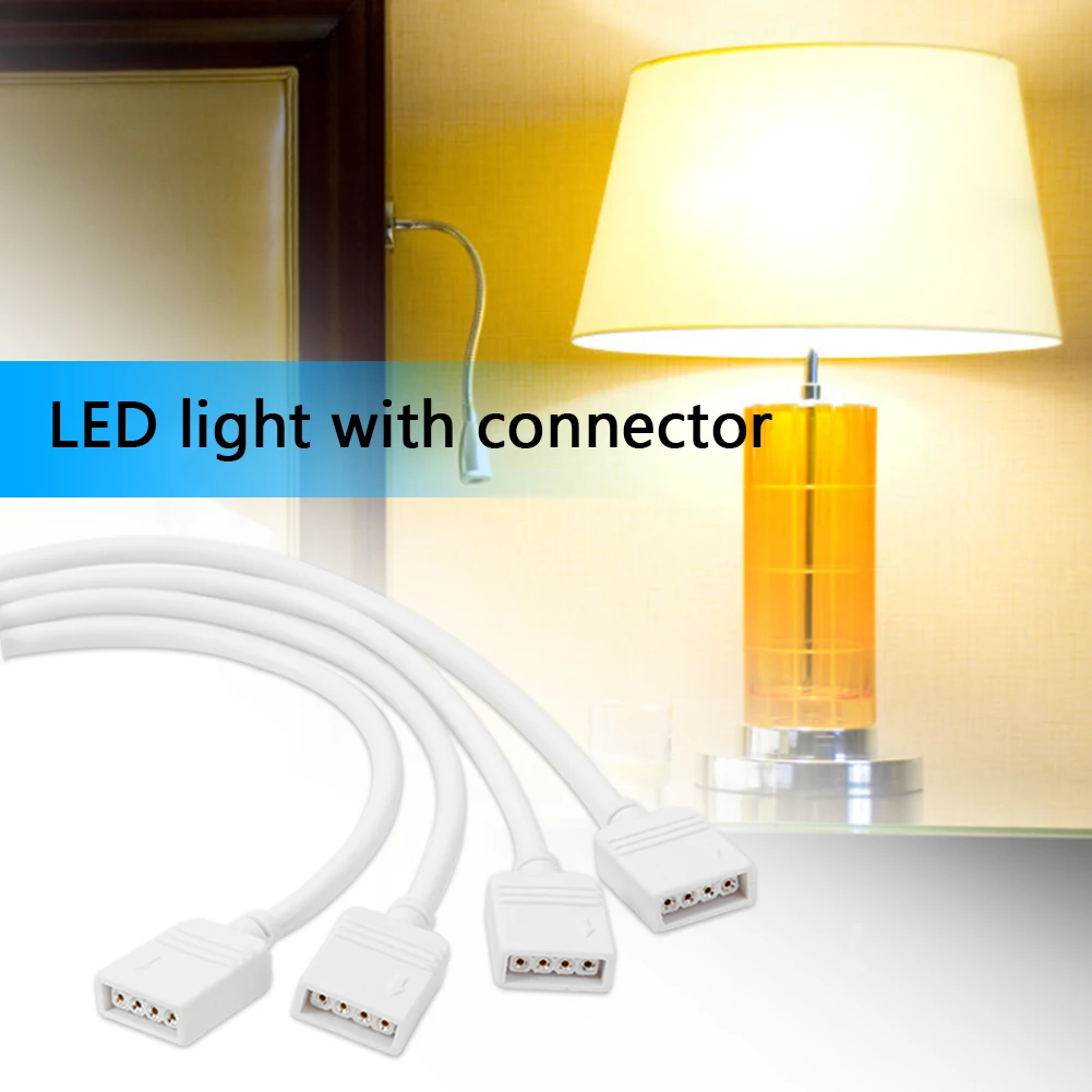 4 контактный разветвитель RGB Удлинительный кабель светодиодный светильник