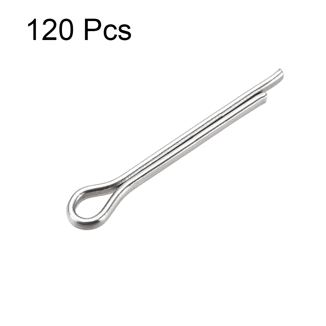 

uxcell 120Pcs Split Cotter Pin - 1.5mm x 12mm 304 Stainless Steel 2-Prongs Silver Tone for Secure Clevis Pins,Castle Nuts