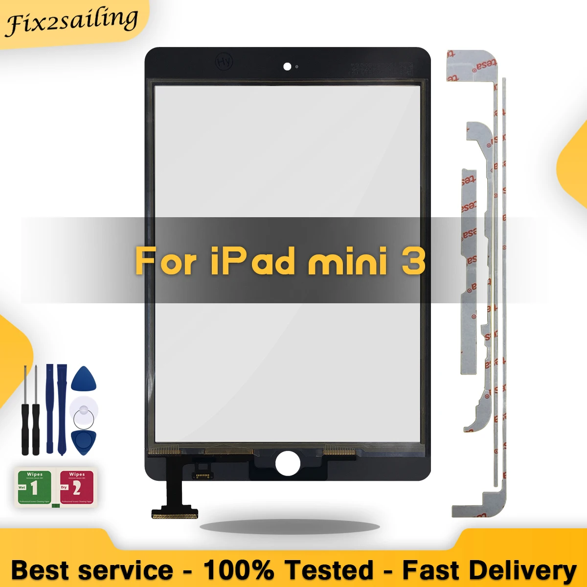 Сенсорный экран для iPad Mini 3 стеклянный дигитайзер с IC разъемом mini A1599 A1600 A1601 с/без