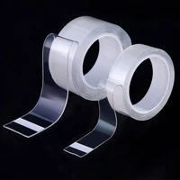 reusable tape transparent home double sided face nano waterproof cleanable tapes adhesive home improvement gadget stickers 3 m