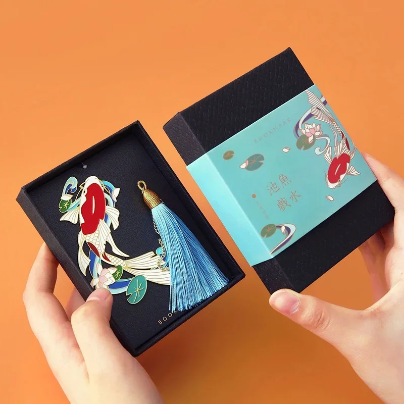 

Изящная металлическая Закладка, 10*7,3 см, Lucky Fish Jin Li