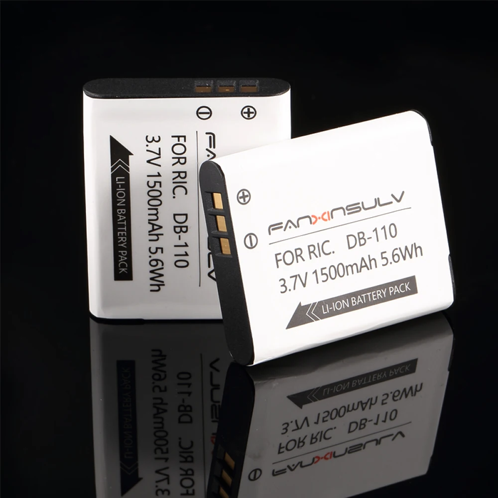 FANXINSULV 2 шт. 110 мАч DB-110 DB DB110 аккумулятор + ЖК USB двойное зарядное устройство для Ricoh GR
