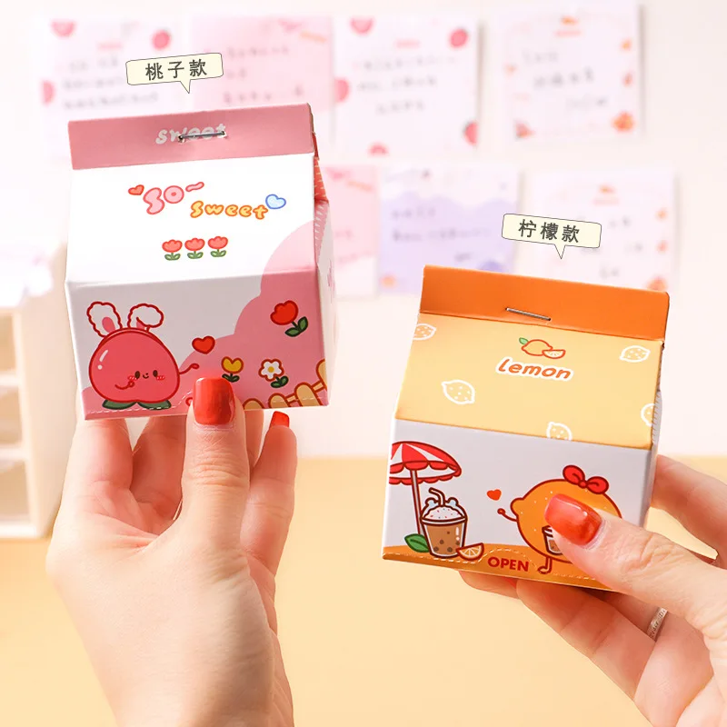 

Kawaii Fruit Milk Box 230 Sheets Memo Pad N Times Memo Notes To Do List Daily Check List Notepad School Office Stationery