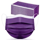 10100 шт. фиолетовый простой одноразовая маска для лица из нетканого материала с защитой от пыли смога из дышащего сетчатого материала на резинке рот крышка Mascarillas