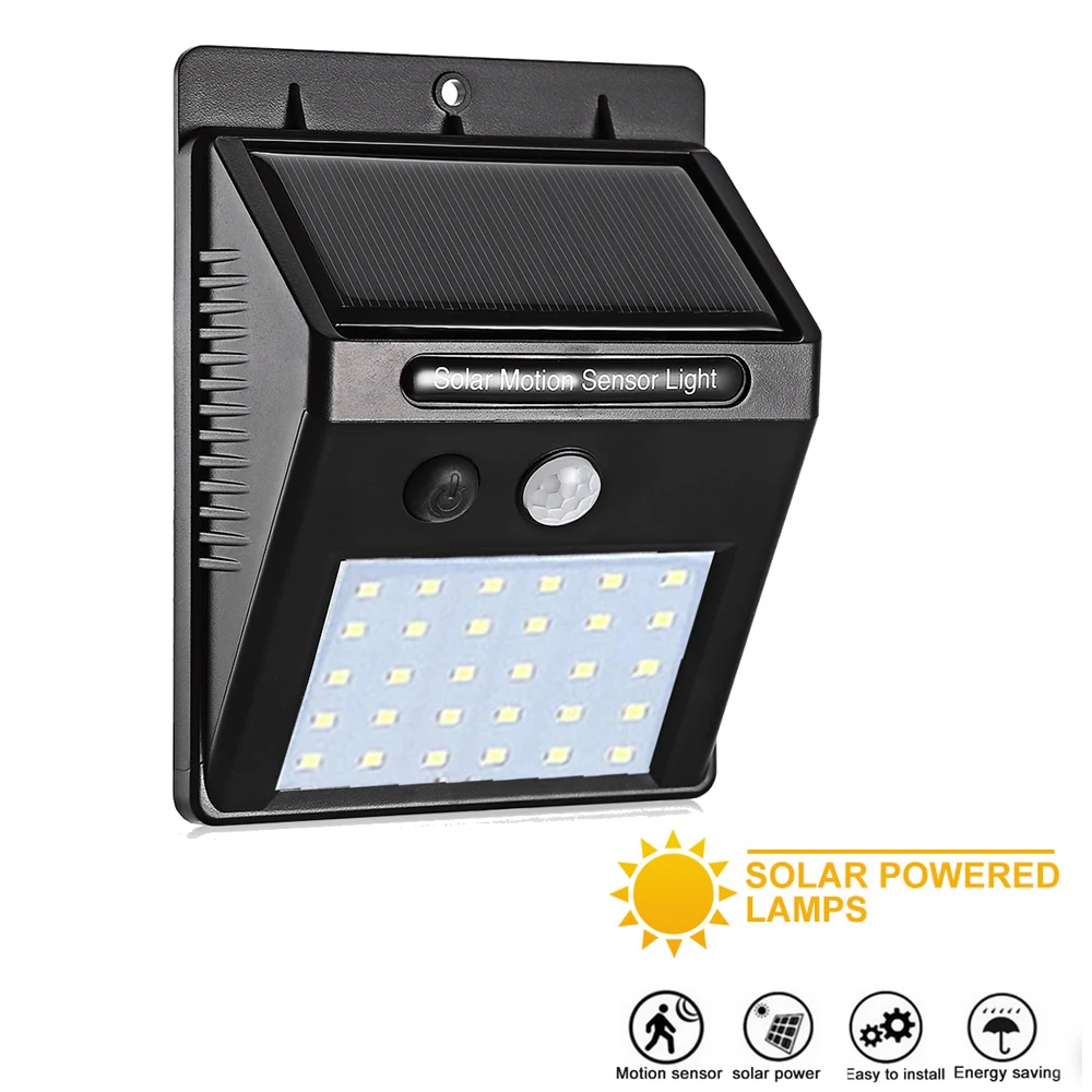 Водонепроницаемая лампа на солнечной энергии PIR датчик движения настенный