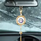 Золотой автомобильный освежитель воздуха с логотипом, диффузор, ароматизатор Подвеска для зеркала заднего вида, парфюм для автомобиля (без парфюма внутри)