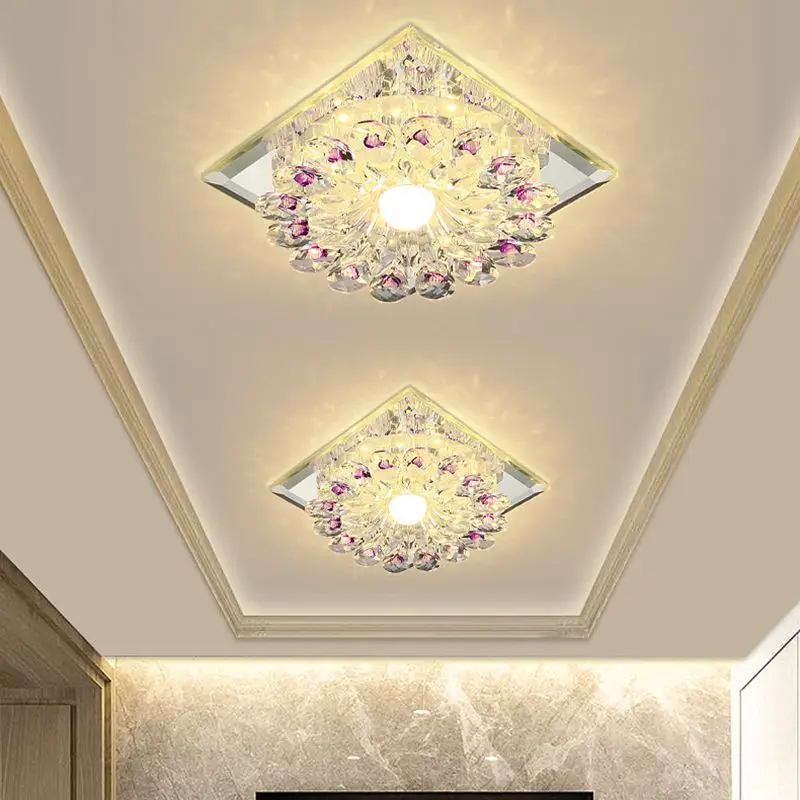 Светодиодный потолочный светильник в виде кристалла коридора прохода простой