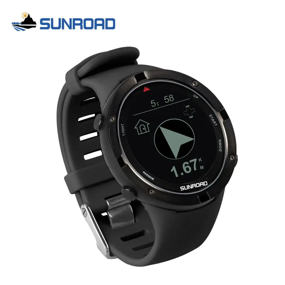 Спортивные Смарт часы Sunroad с GPS пульсометром высотомером цифровые наручные