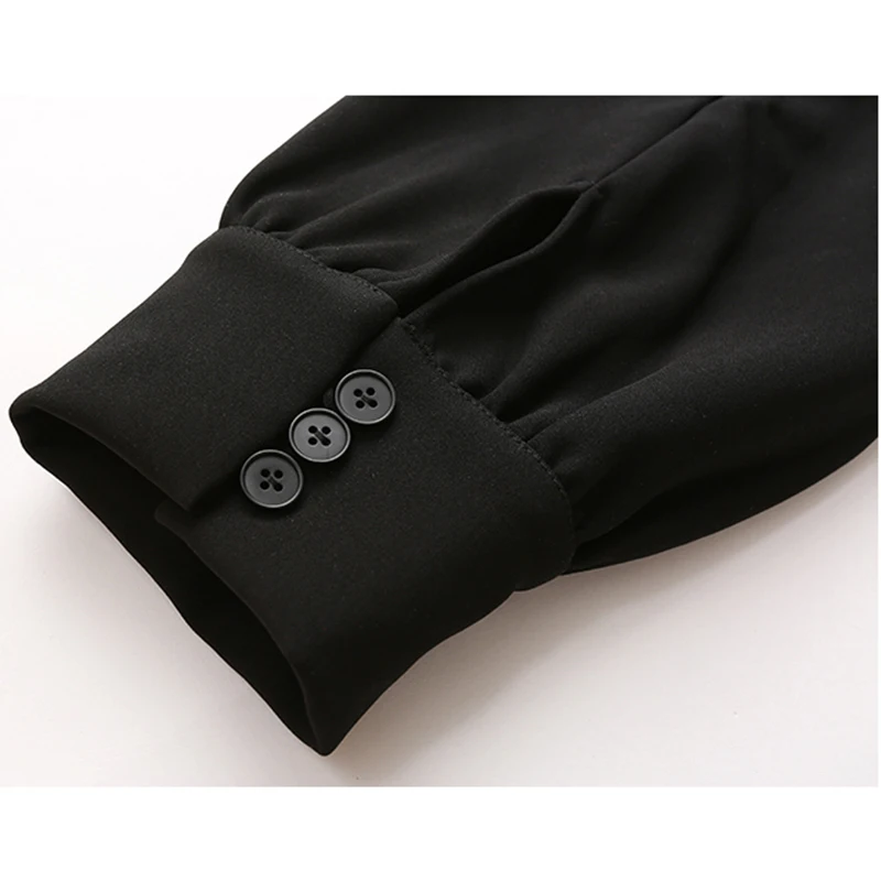 

Casual Streetwear Black Pants Women New Spring Harajuku Loose Ladies Trousers With Belt Button Thin Legs Baggy Cargo Pants Femme