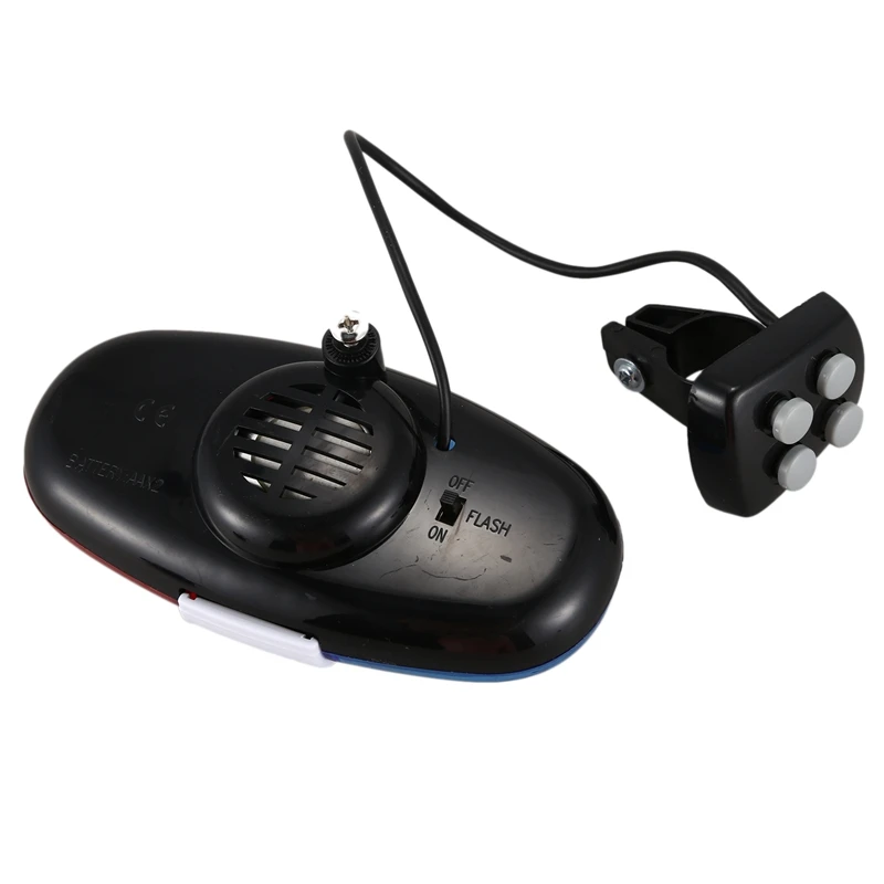 Bicycle Cycling 4 Tones 6 LED Electronic Warning Lights Siren Horn Beeper Bell |