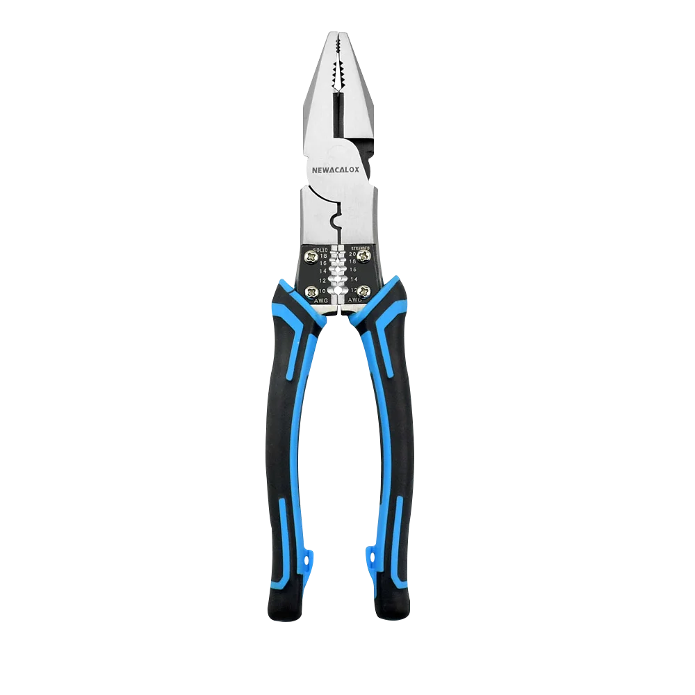 Wire Pliers Набор многофункциональных плоскогубцев NEWACALOX 8 дюймов, комбинированные плоскогубцы, щипцы для зачистки проводов/щипцы/резак, прочные плоскогубцы, диагональные плоскогубцы, ручные инструменты - Цвет: Wire Pliers