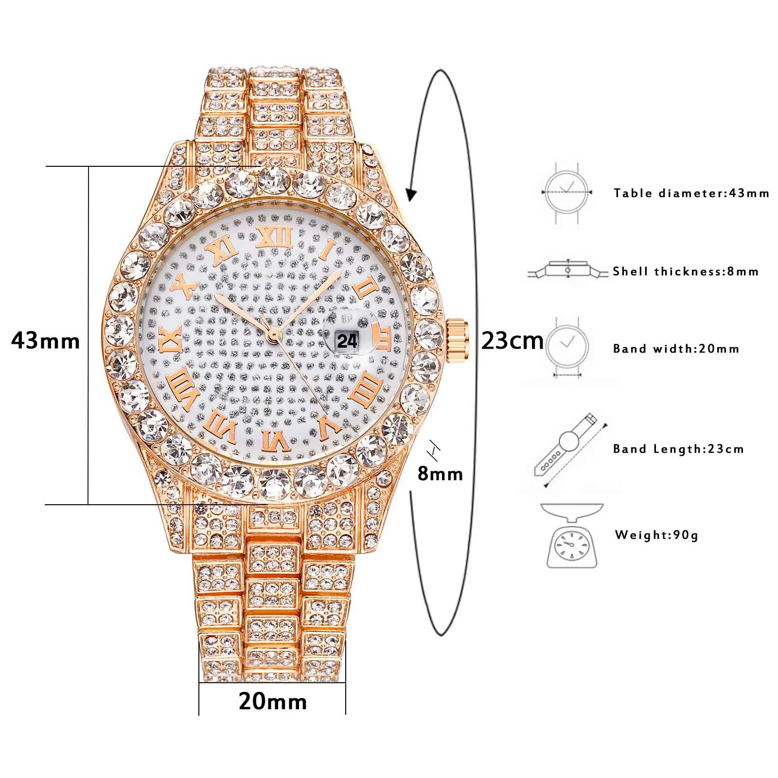 

Exquisite Women Watch Fashion Luxury 2021 Crystal Diamond Stainless Steel Ladies Watches For Woman Wristwatch Relogio Feminino