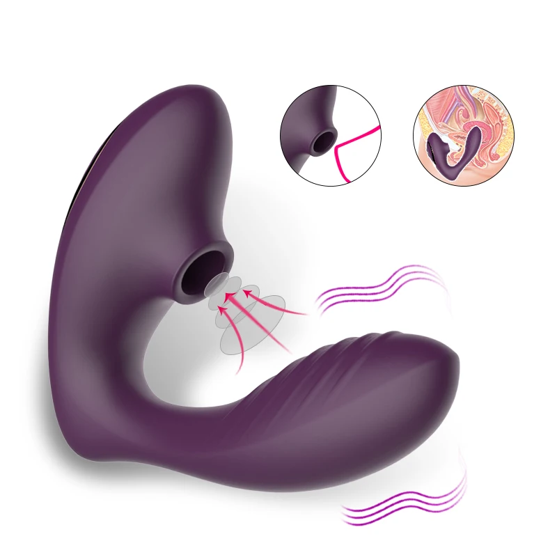 Вагинальный вибратор массажер присоска для орального секса Стимулятор клитора