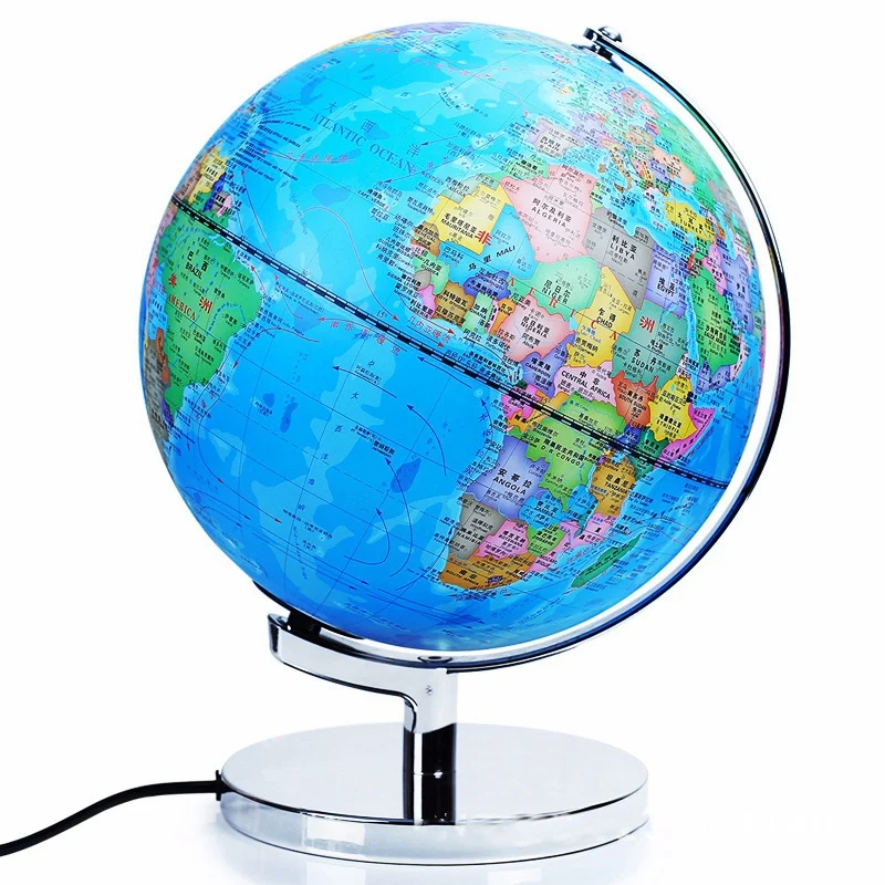 

25cm Luminous Constellation Globe, World Globe, LED World Map Globe with Night Light, Learning Tool,Children'S Gift
