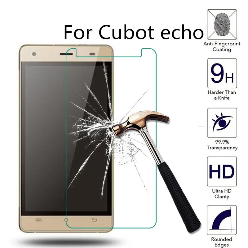 Для cubot echo glass закаленное стекло защита для экрана 0 26 мм 9h твердое премиум-класса
