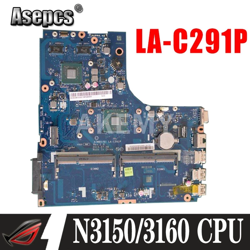 Новая Mainboard для Lenovo Ideapad B51 30 материнская плата ноутбука AIWBO/B1 LA C291P N3150/3160 CPU 2