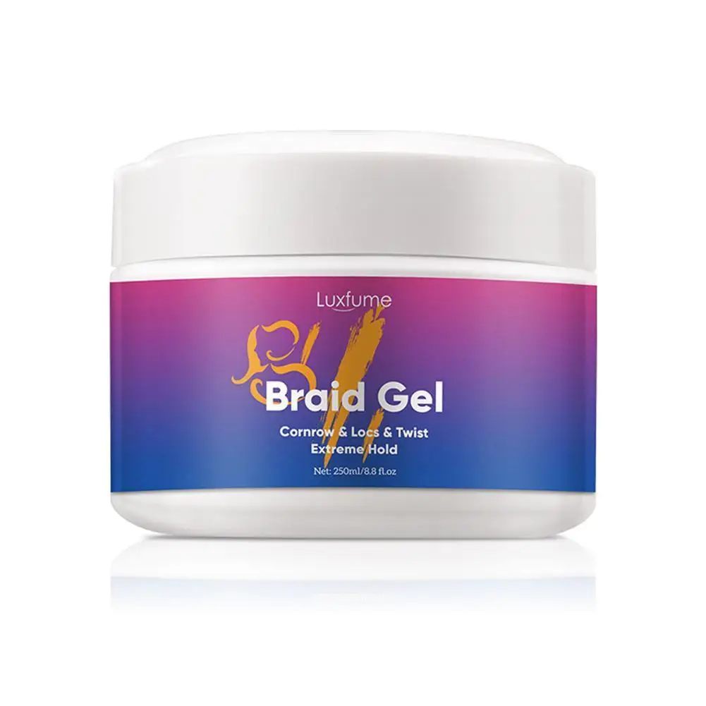 

250ml Hair Finishing Braiding Gel Long Lasting Strong Smooth Hold Hairs Styling Anti-frizz Non Hair Frizziy Waxes Greasy Q9b1