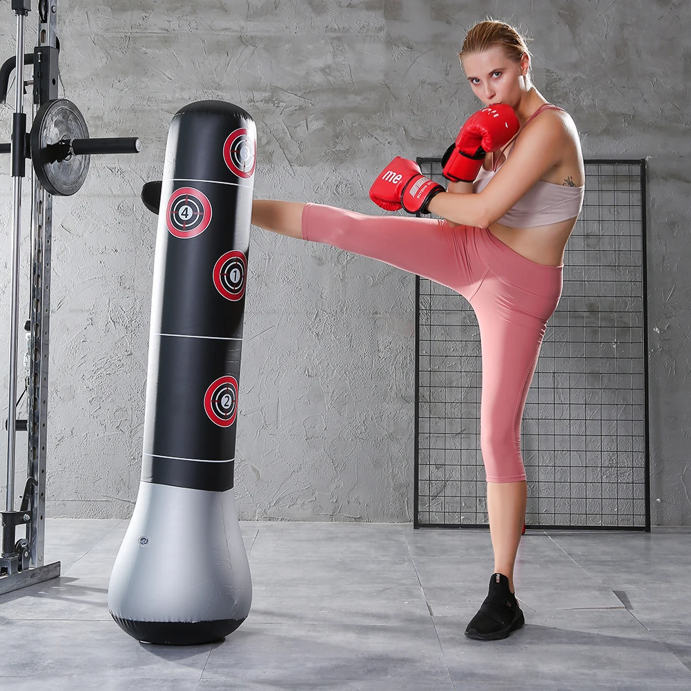 Inflatables Boxing Punching Bag Mma Training Taekwondo Kids Venting Hit Stand Weight Fitnes Equipment | Спорт и развлечения