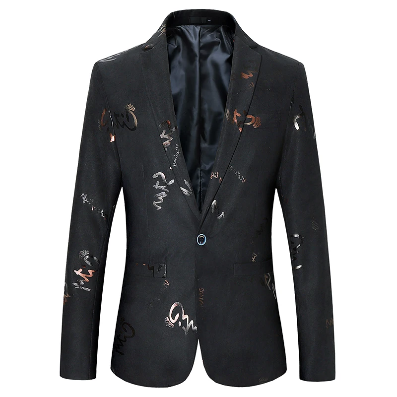 Брендовый мужской костюм Блейзер синяя Модная приталенная одежда пальто для