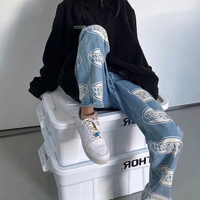 

Джинсы женские, с высокой талией, в стиле хип-хоп