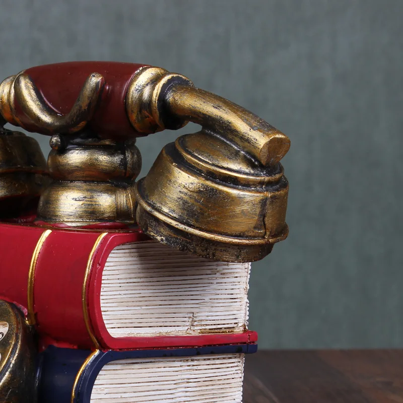 Креативные украшения для дома из смолы орнамент ретро модель книги телефона