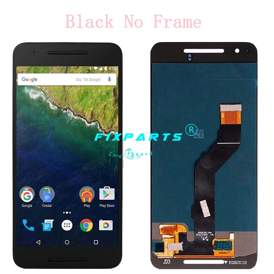 Google huawei NEXUS 6P ЖК-дисплей сенсорный экран дигитайзер панель в сборе с рамкой Замена 5," Google Nexus 6p ЖК