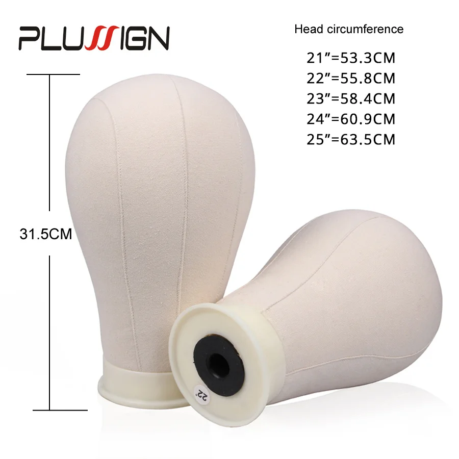 Plussign 2"-25" холст головки блока манекен головной парик делая Дисплей голова манекена для стилистов с общим Размеры монтажное отверстие с T-шпильки