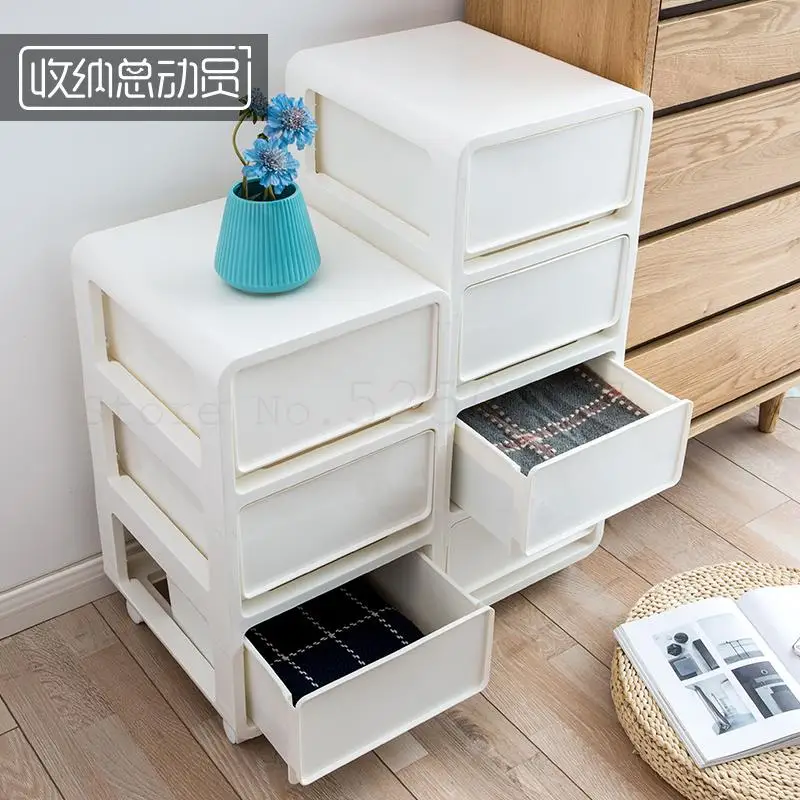 Пластиковый щелевой шкафчик с выдвижным ящиком узкий головкой для роликовой