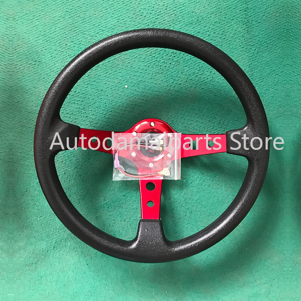 

Cross Border Car Refitted Steering Wheel Pu Racing Steering Wheel Competitive Game Steering Wheel 14 Inches