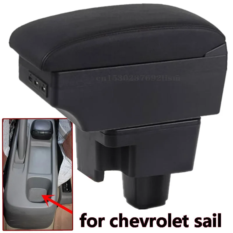 

Подлокотник для автомобиля chevrolet Sail, контейнер для хранения центральной консоли с пепельницей, подстаканником, USB-зарядкой, аксессуары 2010-2014