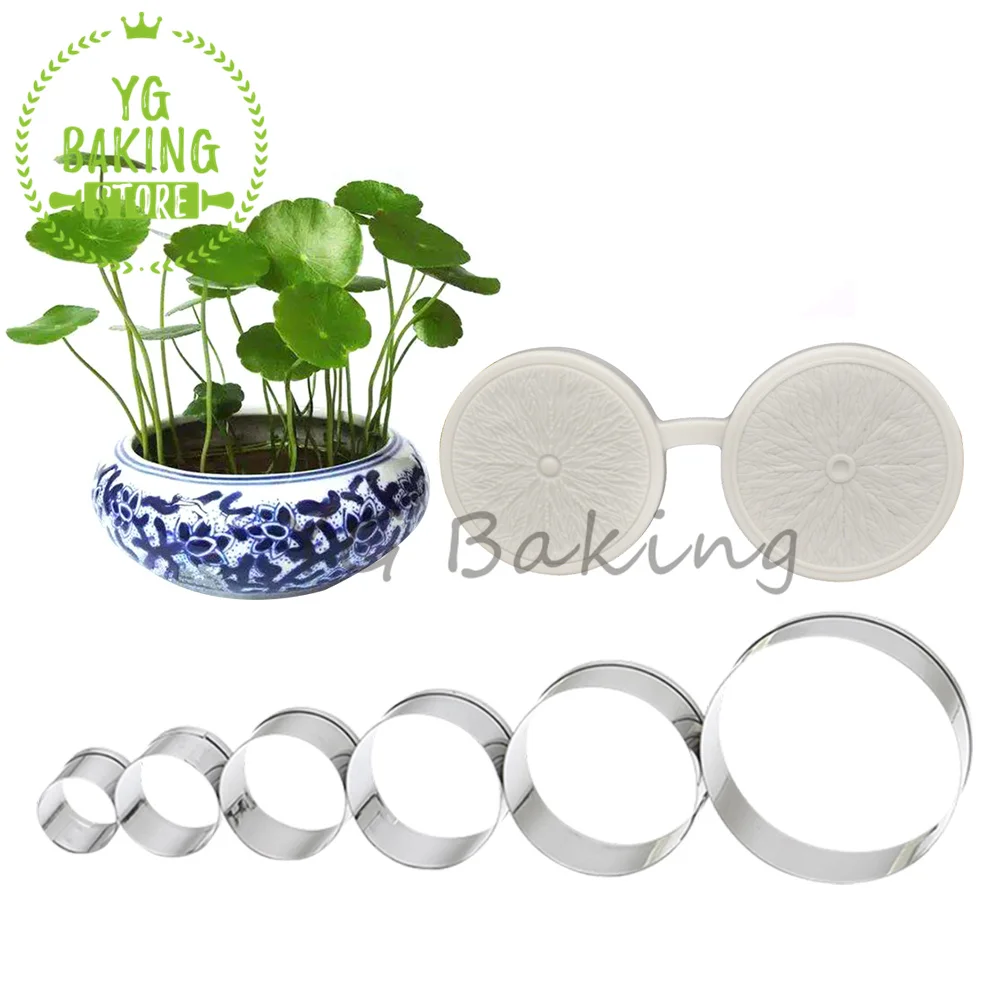 

7 Pcs/Set Carnation & Hydrocotyle Leaf Stainless Steel Cutter & Veiner Mold Diy Handmade Cake Decorating Tool Pastry Cake Tools