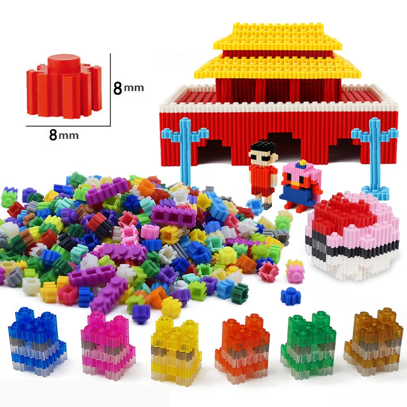 

100G/Bag 8MM Puzzle Bulk Building Blocks Children Creative Assembly Educational Game Adult Anti Stress DIY Toy Small Blocks