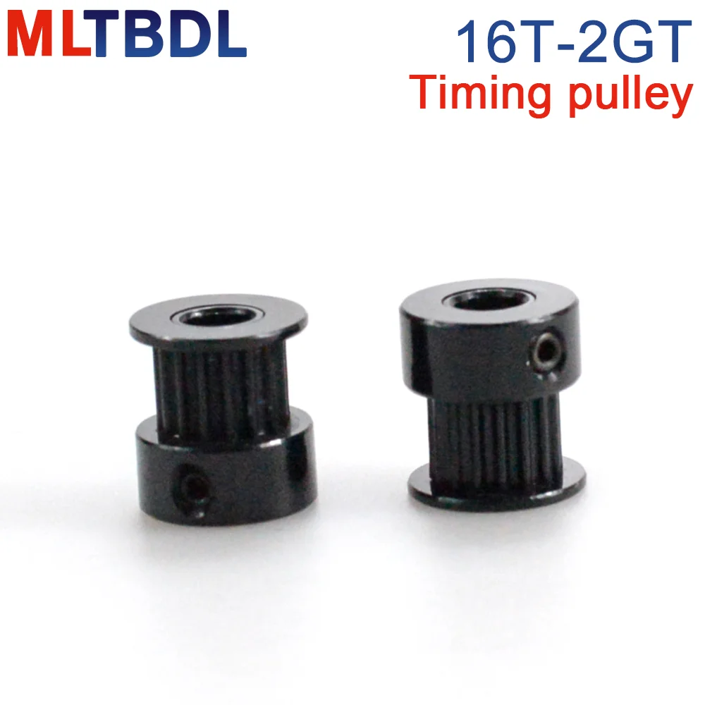 Черный 16 зубчатый шкив ГРМ 2MGT 2GT отверстие 5 мм небольшая обратная ресница для