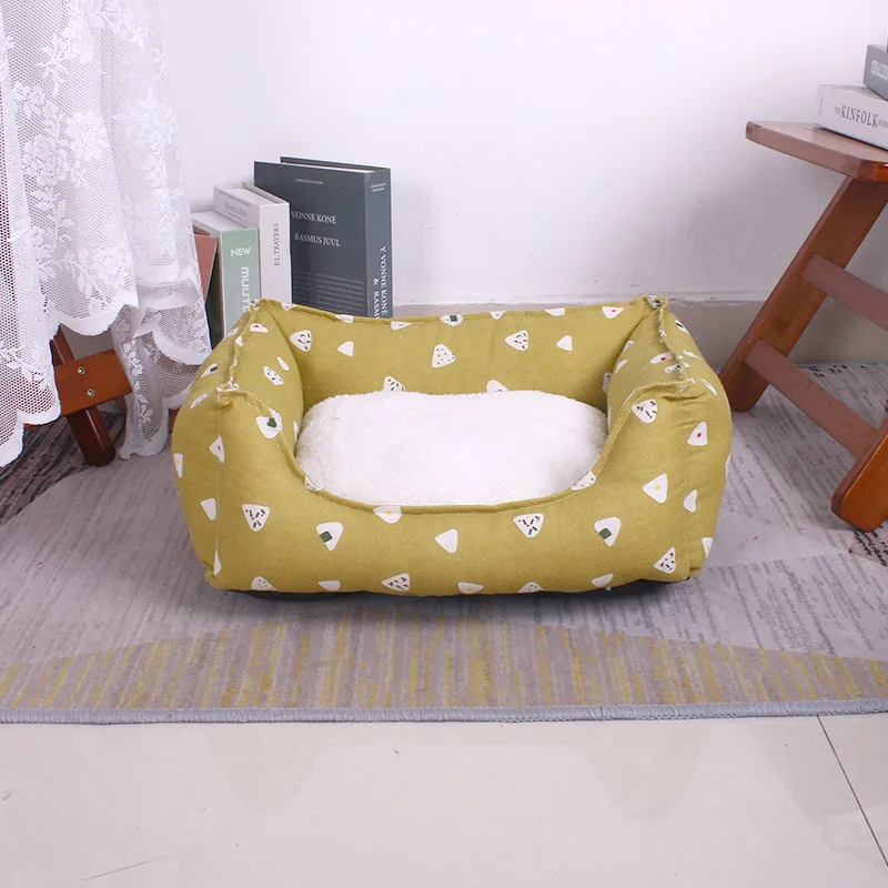 Рисовый шар однотонное дно новинка прямоугольное гнездо для домашних животных