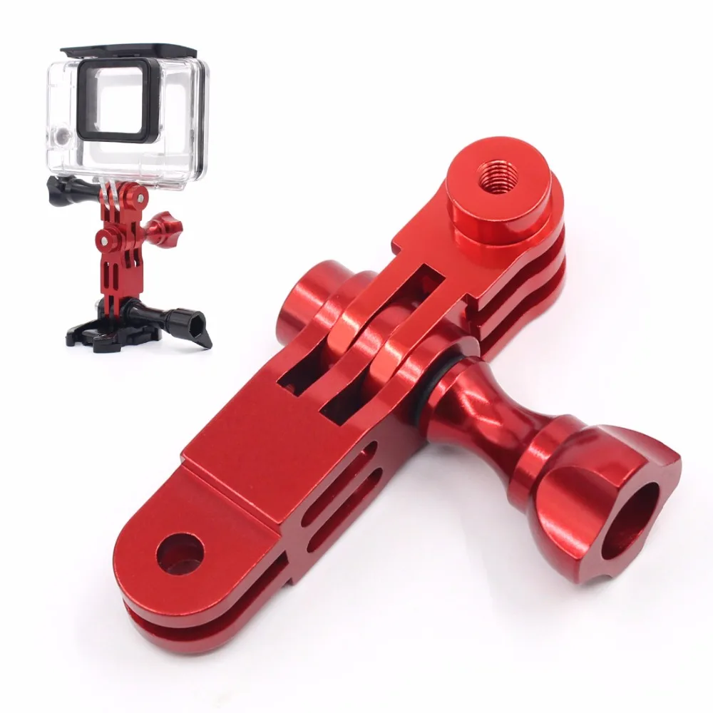 GloryStar CNC Алюминиевый Трехходовой поворотный кронштейн адаптер синего цвета для