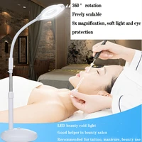led magnifier floor lamp cold light magnifier retractable curved magnifying glass tattoo light beauty salon nail tattoo 220v