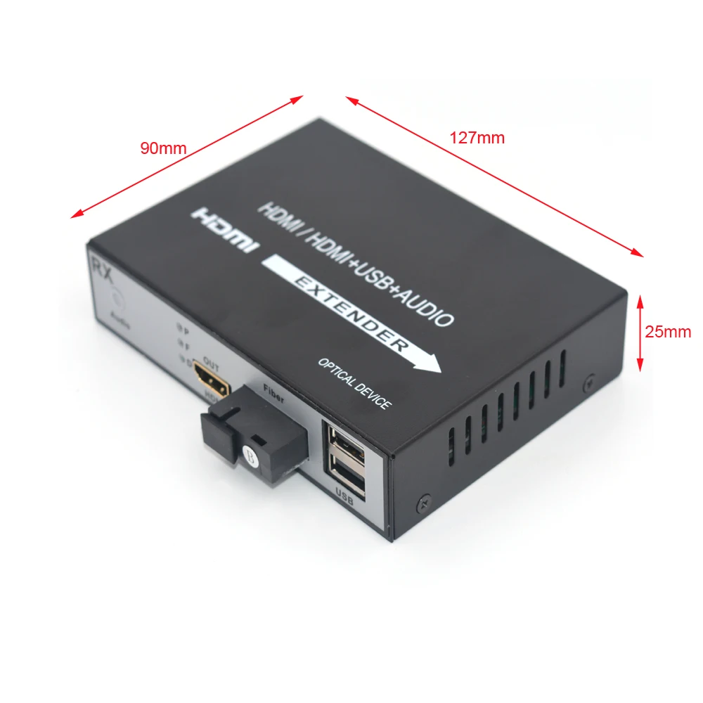 High Quality HDMI Extender, HDMI over Fiber optic media converters with KVM USB2.0 and loop out,HD 1080p HDMI over Fiber up 20Km