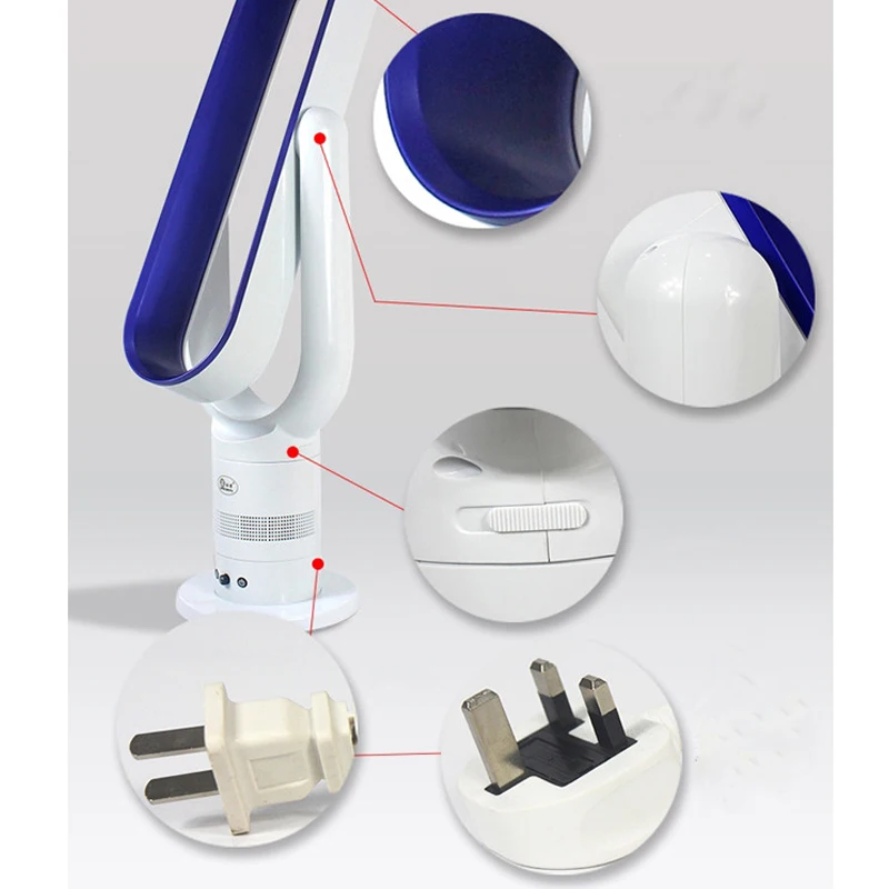 220В вентилятор без листьев ультратихий электрический напольный с дистанционным