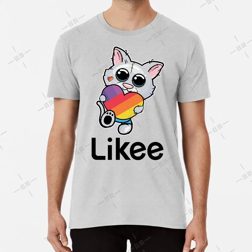 Likee футболка для приложения likee heart ca 2020 классная подарочные футболки|Мужские