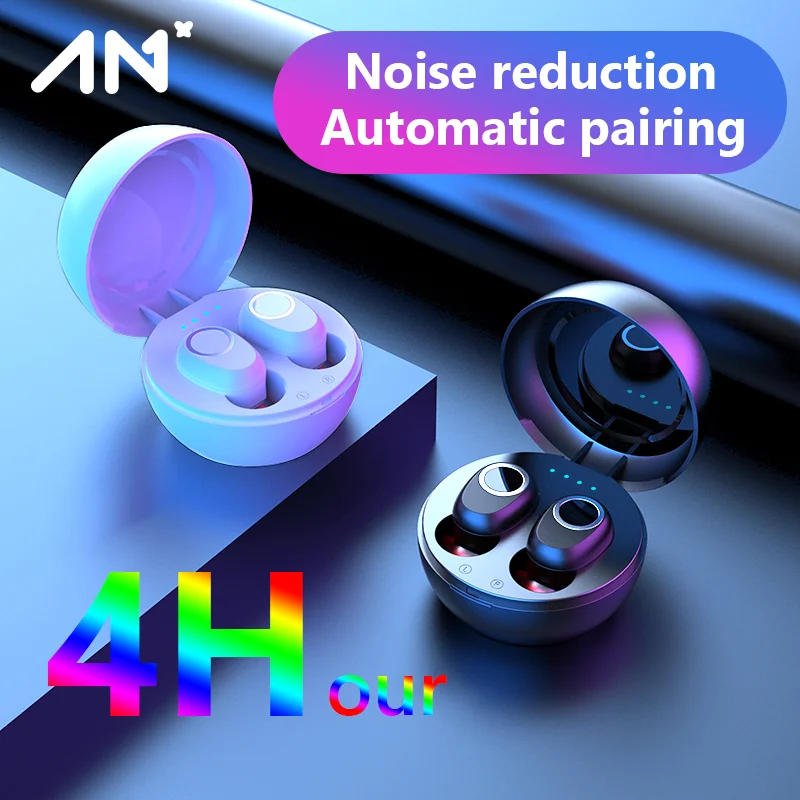 Bluetooth TWS наушники беспроводные спортивные мини гарнитура стерео звук вкладыши IPX5