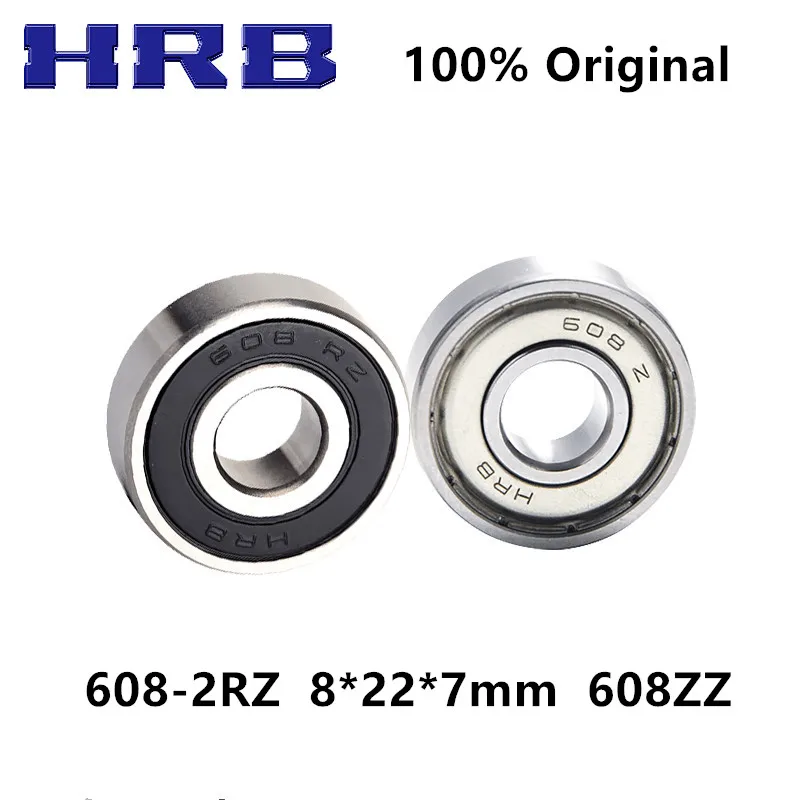 50pcs original HRB high speed bearing 608ZZ 608-2RZ  8*22*7mm R-2280ZZ miniture ball bearing 608-2Z 608RZ 8mmx22mmx7mm