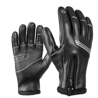 touchscreen winter motorcycle leather gloves men cycling bicycle bike ski outdoor camping hiking glove sports full finger