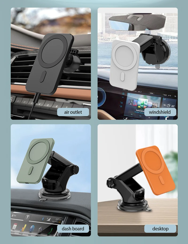 New 15W Magnetic Wireless Car Charger Mount For IPhone 12 Pro Fast Charging Car Phone Holder Vent Magnet Stand Hot Sale